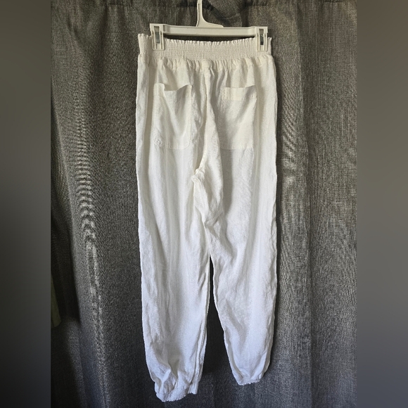 Love Tree Set Of 2 Linen Pants Black & White Size L NWT Cargo Joggers - Picture 3 of 11